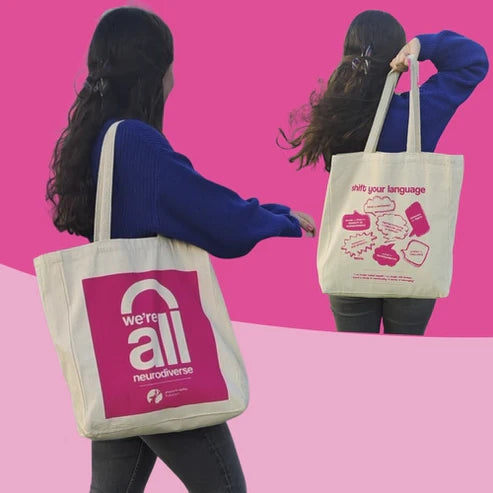 'We're All Neurodiverse' Large Tote Bag